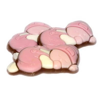Chocolade baby's roze 250 gram
