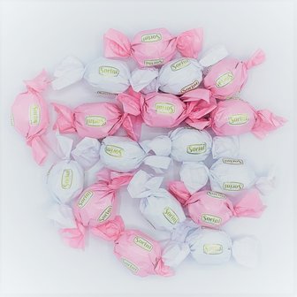 chocoladebollen wit/roze