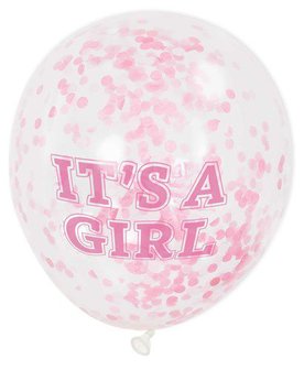 confetti ballonnen it's a girl