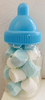 babyflesje blauw-wit mini marshmallow