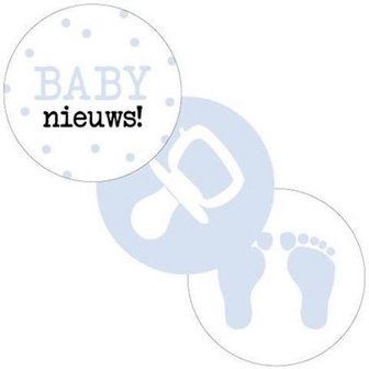 stickers babynieuws blauw