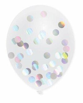 ballonnen confetti holographic