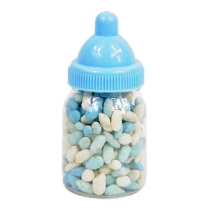 Babyflesje met manna blauw/wit