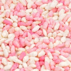 manna roze gepofte rijst