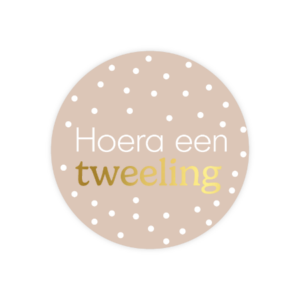 Stickers Hoera een tweeling nude 10 stuks