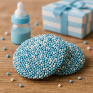 Grote geboorte flikken blauwe musket jongen