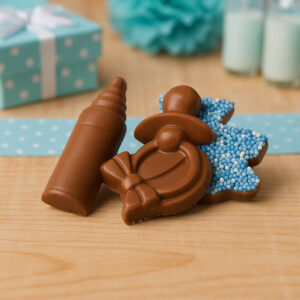 Chocolade speen en flesje blauw musket jongen