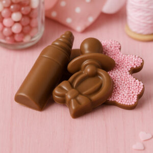 Chocolade speen en flesje roze musket meisje