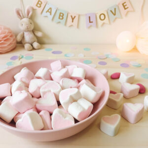 Hartjes spekjes roze met wit meisje