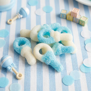 Mini speentjes blauw/wit gesuikerd