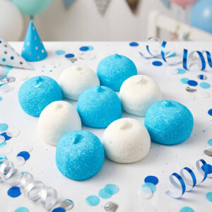 Spekbollen blauw/wit