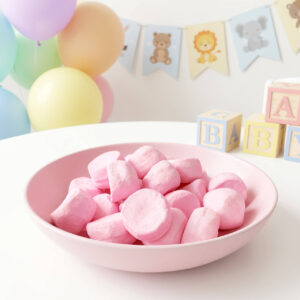 Spekbollen roze in schaal