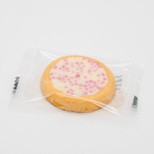 Geboortekoekjes roze meisje met verpakking