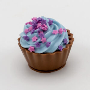 Chocolade cupcakes blauw jongen