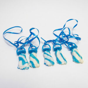 Babyvoetjes traktatie jongen blauw 5 stuks