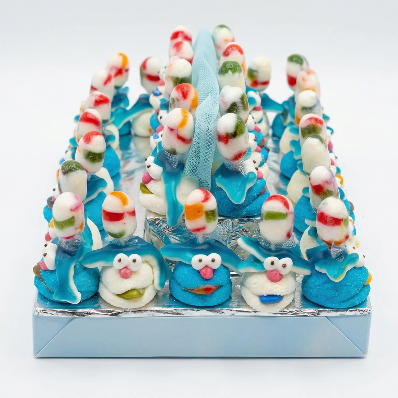 Spektaart blauw jongen traktatie zijkant