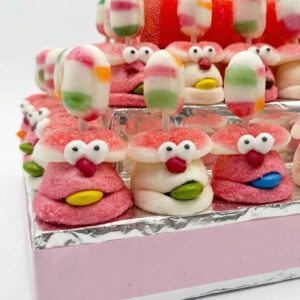 Spektaart roze meisje traktatie detail