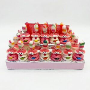 Spektaart roze meisje traktatie