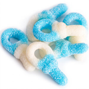 Mini speentjes blauw/wit gesuikerd