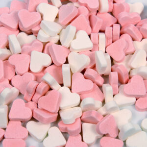 Vruchtenhartjes Roze-Wit